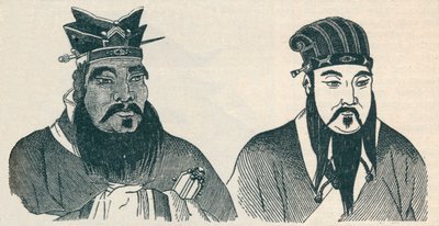 Ritratti cinesi di Confucio e del suo grande seguace Mencio, 1907 da Unbekannt