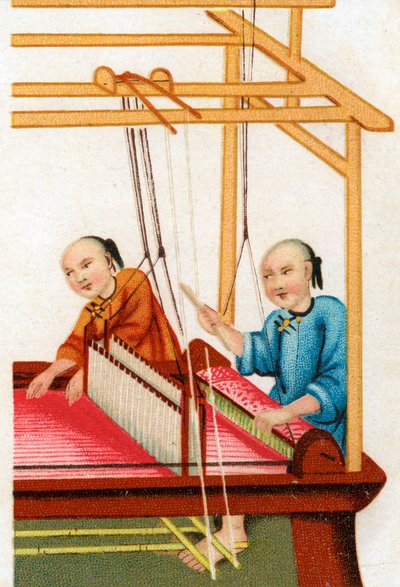 Tessitura della seta cinese, XX secolo da Unbekannt