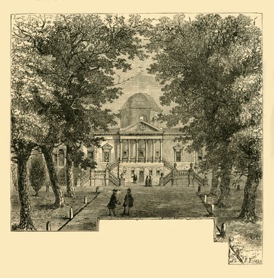 Chiswick House, nel 1763, c1878 da Unbekannt