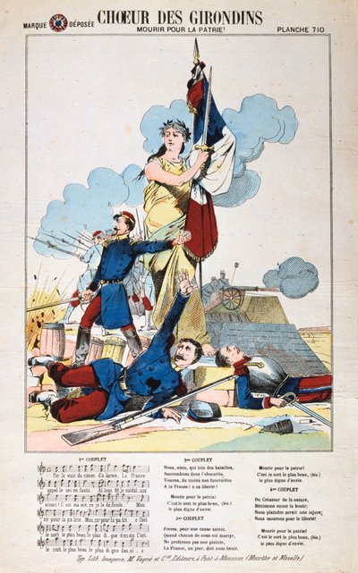 Choeur des Girondins, spartito, guerra franco-prussiana, 1870-1871 da Unbekannt