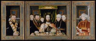 Cristo benedicente, circondato da una famiglia di donatori, ca. 1573-82 da Unbekannt
