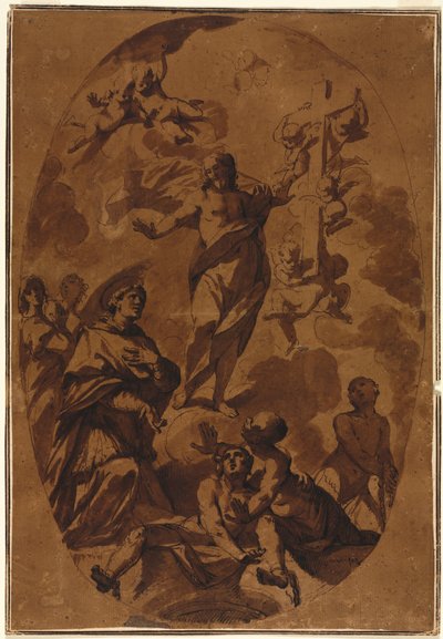 Cristo trionfante appare a un santo intercedente, 1600 da Unbekannt
