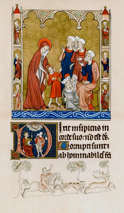 Cristo trovato da sua madre nel tempio a discutere con i dottori, c1310-1320 da Unbekannt