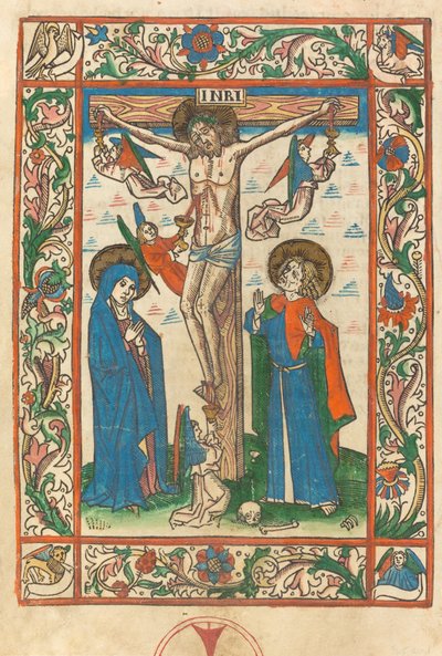 Cristo sulla croce con angeli, 1483 da Unbekannt
