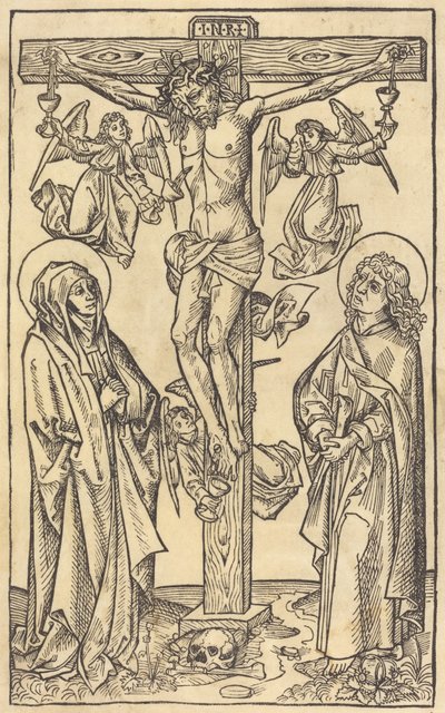 Cristo sulla croce con angeli, c. 1490 da Unbekannt