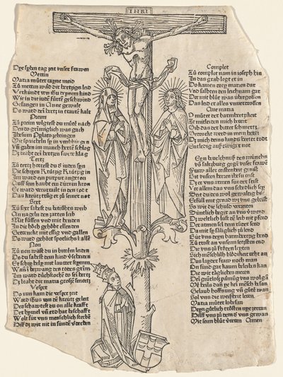 Cristo sulla Croce con Papa Pio II, c. 1475 da Unbekannt