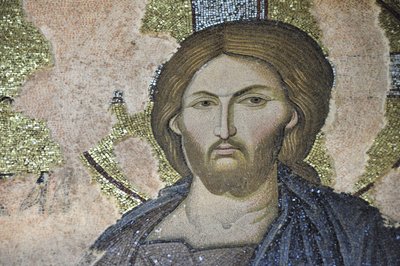 Cristo Pantocratore (in gloria), affresco nella chiesa di San Salvatore in Chora (Kariye Camii) dell