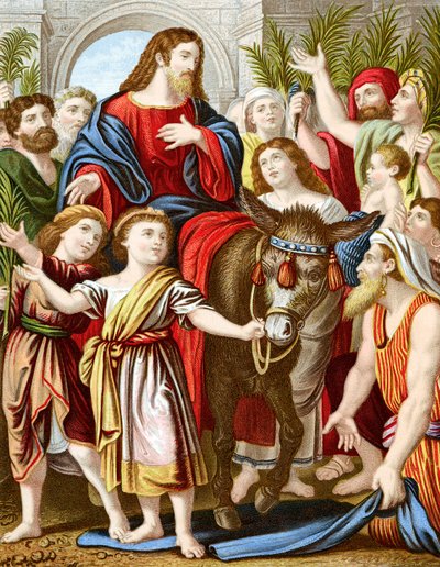 Cristo che entra a Gerusalemme su un asino, c1860 da Unbekannt