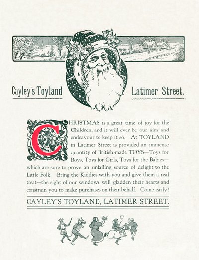 Pubblicità di Natale per Cayleys Toyland da Unbekannt