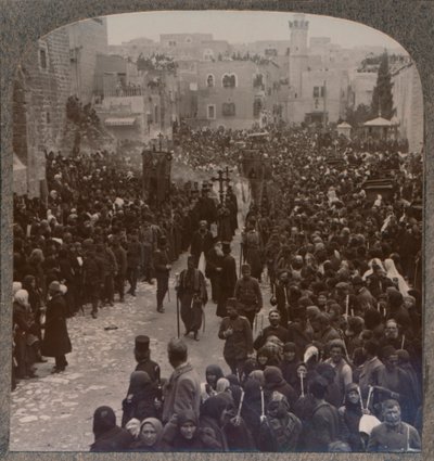 Processione di Natale a Betlemme, c1900 da Unbekannt