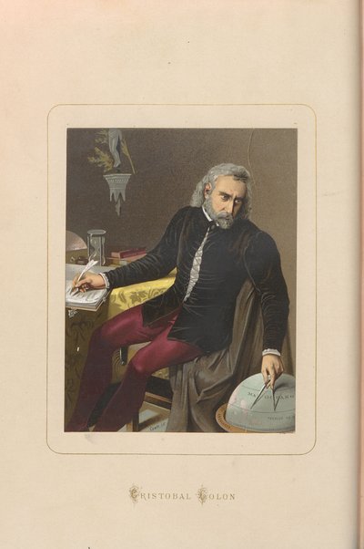 Cristoforo Colombo. Da: Hombres y mujeres celebres de todos los tiempos di Juan Landa, 1875-187 da Unbekannt