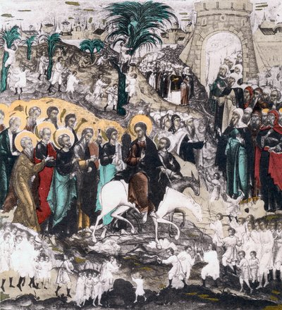 Ingresso di Cristo a Gerusalemme, XVI secolo da Unbekannt
