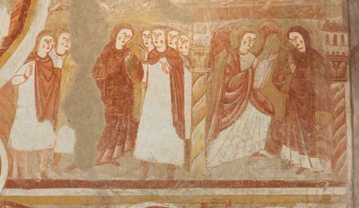 Chiesa (Église Saint-Martin). Interno. Affreschi. Parete ovest della navata (dettaglio) da Unbekannt