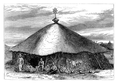Chiesa a Magdala, con la tomba di Teodoro, Etiopia, c1868 fine 19° secolo da Unbekannt