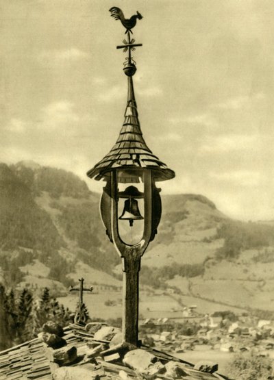 Campanile e banderuola, Kitzbühel, Tirolo, Austria da Unbekannt