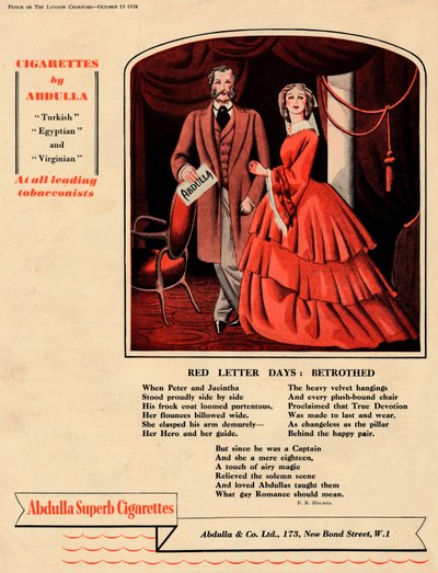Sigarette di Abdulla - Giorni di lettere rosse: Fidanzati, 1938 da Unbekannt