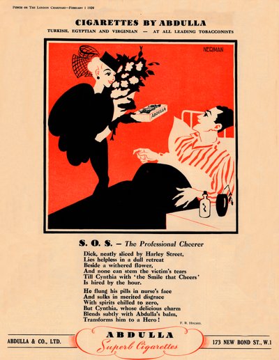 Sigarette di Abdulla - S.O.S. - Il cheerer professionista, 1939 da Unbekannt