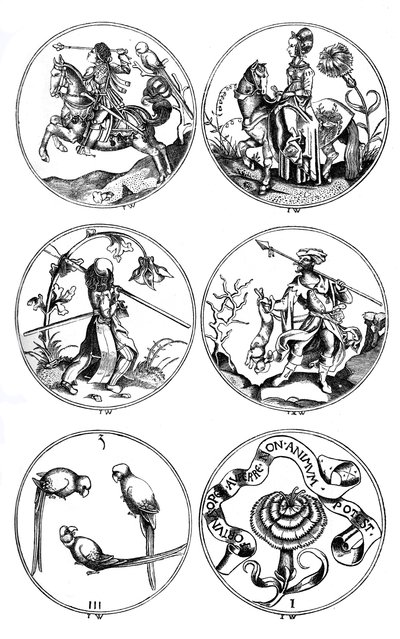 Carte da gioco circolari, Germania, XV secolo da Unbekannt