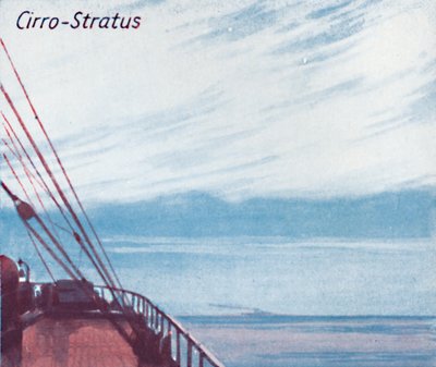 Cirro-Stratus - Una dozzina delle principali forme di nuvole nel cielo, 1935 da Unbekannt