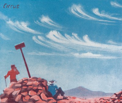 Cirro - Una dozzina delle principali forme di nuvole nel cielo, 1935 da Unbekannt