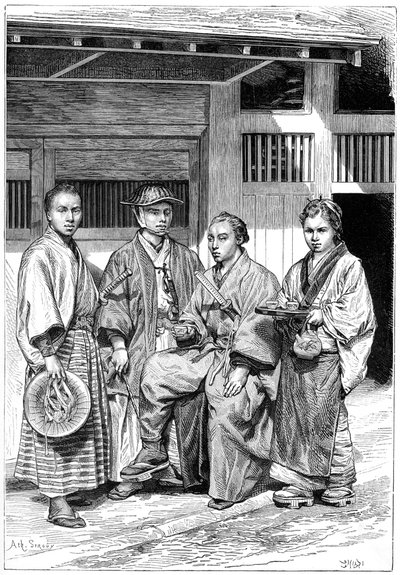 Cittadini di Tokyo, Giappone, 1895 da Unbekannt