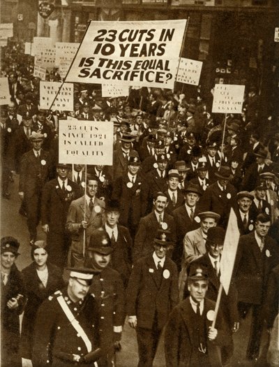 Funzionari pubblici che protestano contro i tagli salariali, Londra, ottobre 1931, 1935 da Unbekannt