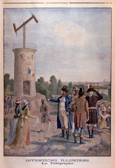 Claude Chappe 1763-1805, ingegnere e inventore francese, c1901 da Unbekannt