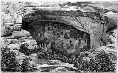 Cliff Palace nel Canyon di Cliff Palace, sud-ovest del Colorado, USA, 1901 da Unbekannt
