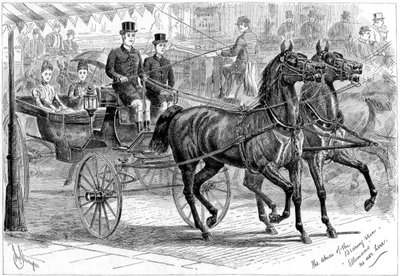 Carrozza e cavalli, 1889 da Unbekannt