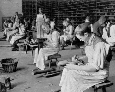Riparazione di scarpe, Earlswood Asylum, Reigate, 1904 da Unbekannt