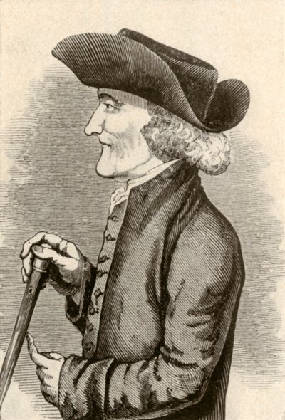 Cappello a tricorno indossato da un gentiluomo quacchero della Pennsylvania, 1774, 1937 da Unbekannt