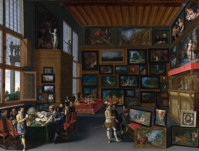 Cognoscenti in una stanza piena di quadri da Unbekannt