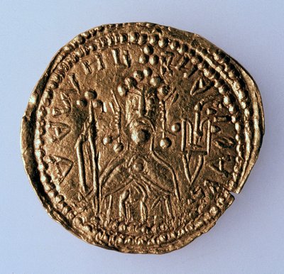 Moneta Zlatnik del Gran Duca Vladimir Svyatoslavich, Verso: Ritratto del sovrano, 980-1015 da Unbekannt