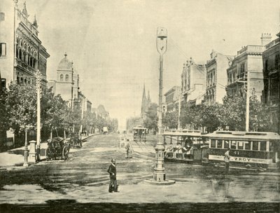 Collins Street, Melbourne, dai Treasury Buildings da Unbekannt