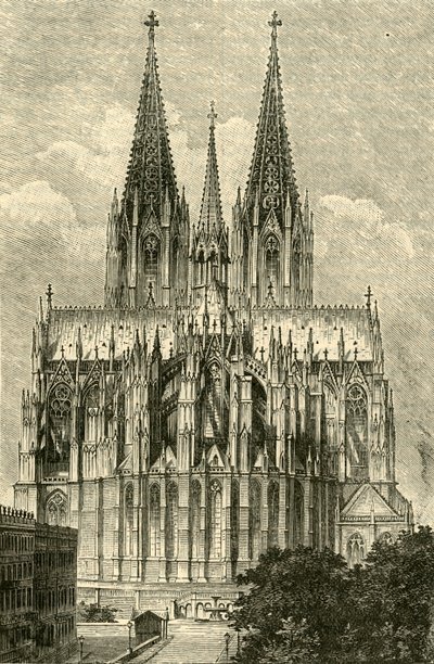 Cattedrale di Colonia, da est, 1890 da Unbekannt