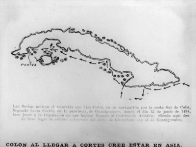 Colombo quando Cortes arrivò a Cuba, XV secolo, anni 1920 da Unbekannt