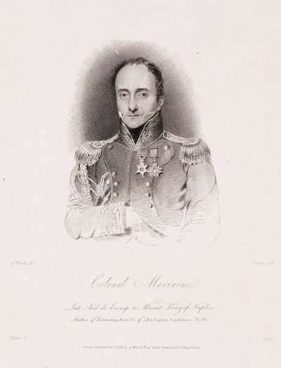 Colonnello Francis Macerone, soldato britannico e inventore meccanico da Unbekannt