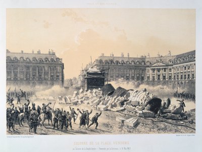 Colonna di Place Vendome, Comune di Parigi, 16 maggio 1871 da Unbekannt