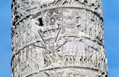Colonna di Marco Aurelio, dettaglio, Piazza Colonna, Roma da Unbekannt