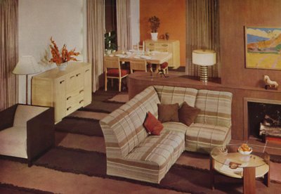 Sala da pranzo-soggiorno combinata a New York, 1938 da Unbekannt