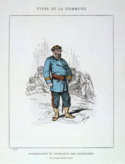 Comandante e ingegnere delle barricate, Comune di Parigi, 1871 da Unbekannt
