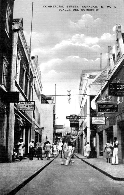 Commercial Street, Curaçao, Antille Olandesi, c. 1900 da Unbekannt
