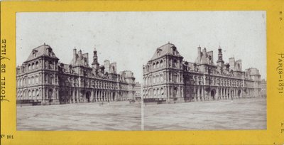 Comune di Parigi (1871): vista del Municipio da Unbekannt