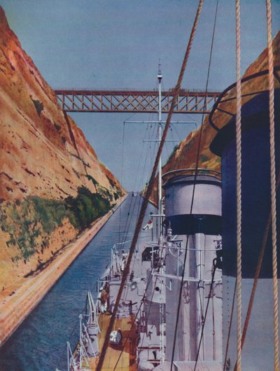 Completato nel 1893, il Canale di Corinto, 1937 da Unbekannt