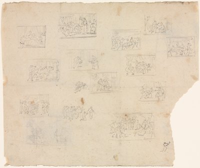 Schizzi compositivi dopo Raffaello e altri artisti, c. 1800 da Unbekannt
