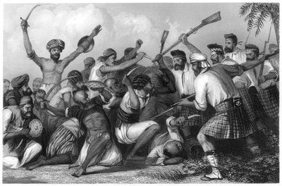 Conflitto con i Ghazees prima di Bareilly, 6 maggio 1858, c1860 da Unbekannt