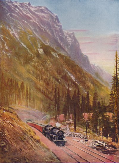 Tunnel di Connaught, nelle Montagne Selkirk. Ferrovia del Pacifico Canadese, 1926 da Unbekannt