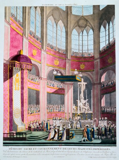 Consacrazione di Napoleone e incoronazione di Giuseppina da parte di Papa Pio VII, 2 dicembre 1804 da Unbekannt