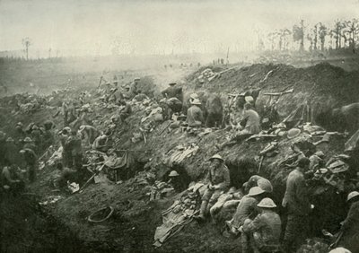 Consolidamento di una posizione catturata, 1919 da Unbekannt