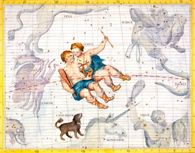 Costellazioni dei Gemelli e del Cane Minore da Unbekannt
